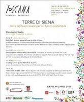 Toscana FuoriEXPO: Terre di Siena, Terre del Buon Vivere per un futuro sostenibile